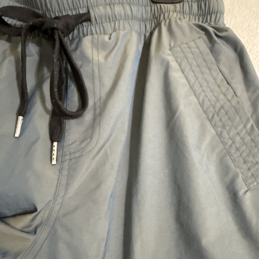 Vintage Pants Mens Large Cargo Combat Nylon IRIDESCENT Zip Pockets Y2K Rave - Picture 14 of 16